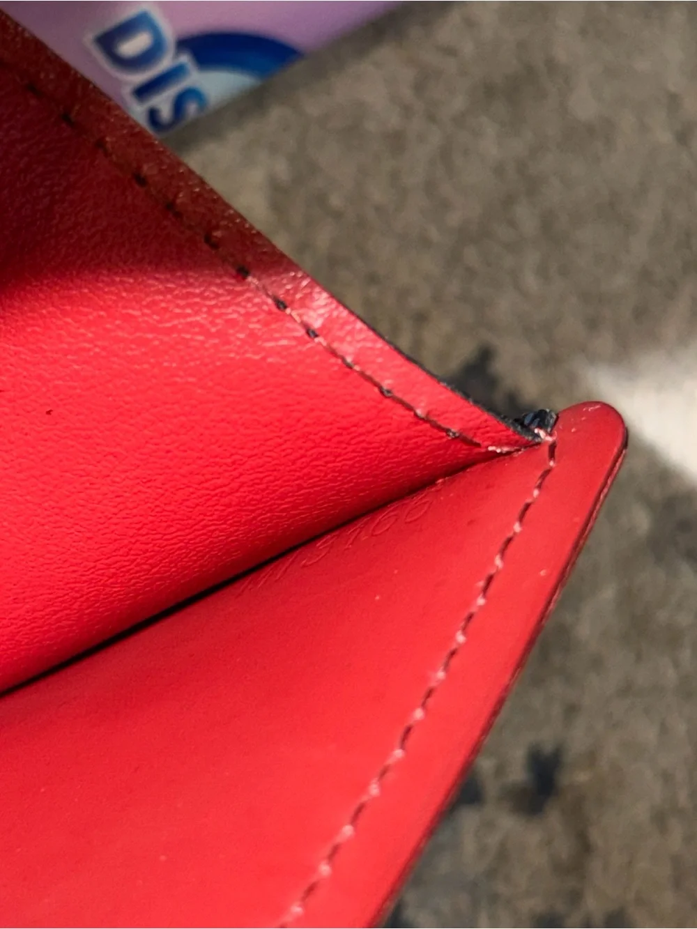 Louis Vuitton Damier Graphite Wallet with Red Trim